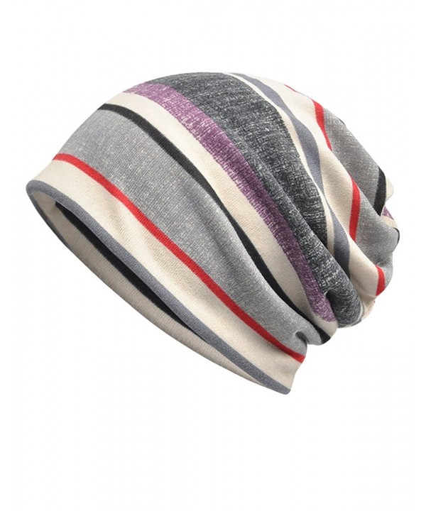 Luccy K Women's Striped Beanie Chemo Cap For Cancer Patients - Multicolor 01 - CJ1838X785W