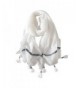 Alice Women Classy Cotton Solid Tassels Long Scarf Shawls Wraps White - C3188O67N4K