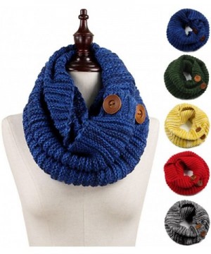 Stylesilove Button Two tone Knitted Colors in Fashion Scarves