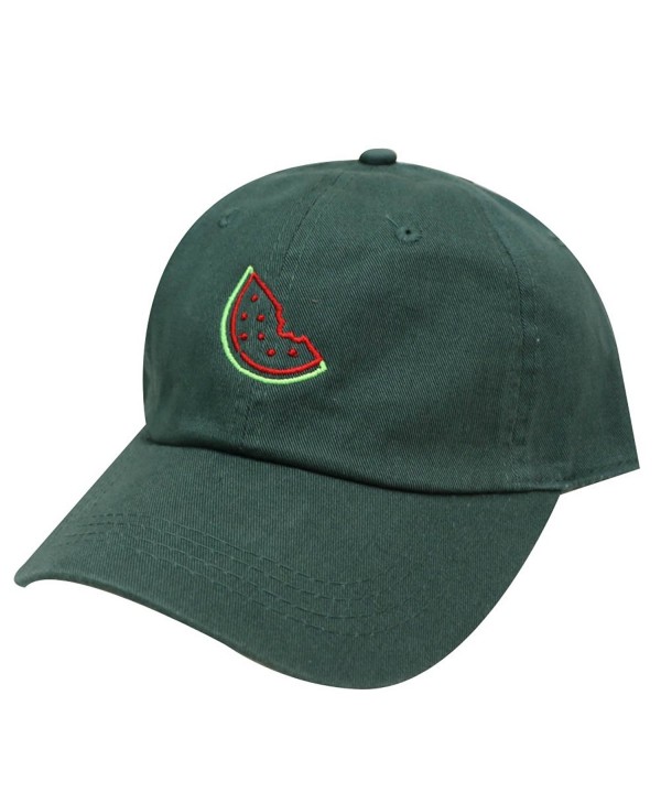 City Hunter C104 Watermelon Cotton Baseball Cap 13 Colors - Neon Sign Hunter Green - CS185KLMTMK