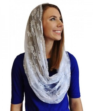 Infinity Scarf Mantilla - Catholic Chapel Veil - Made in USA of Imported Fabric - Ivory - CF12CRNDUM9