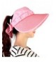 LOCOMO Women Girl Straw Summer Beach Sun Shade Visor Wide Brim Hat Cap FFH203KAK - Pink - CY11NTROEAJ