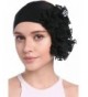 YI HENG MEI Women's Elegant Strench Chiffon Pleated Flower Hair Bands Headband Turban Cap - Black - C117Z4Z45NS