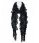 Aesthetinc Classic Solid Color Metallic Thread Ruffle Fringe Knit Scarf - Black 1 - CU12NTOT6R2