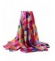 Nanxson(TM) Women Silk Patchwork Design Scarf/ Wrap WJW0026 - Pink - C412G7K8I3J
