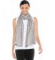 Coolibar UPF 50+ Women's Performance Sun Shawl - Sun Protective - Light Grey/White Stripe - CD189RC0KCX