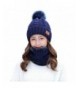 IRELIA Womens/Mens Faux Fur Knitted Pom Fleece Lined Caps Beanie Scarf Set - 2 in 1(blue) - CC187DYAONM