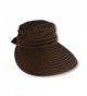 Scala UPF 50+ Sun Protection Visor Hat with Zip-off Crown - Chocolate - CB11J9V9EV9