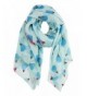 Cute Animal Wrap Scarf for Womens Fun Hedgehogs Printed Cozy Light Scarves - Blue - C4187EAZL5C