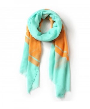 EUPHIE YING Soft Lightweight Scarves Fashion Gradient Color Shawl Wrap for Women - Green /Orange - C7189IUK7WL