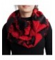 Seven Flowers Plaid Knitted Infinity Scarves for Women - 3-red - CZ1872LGSGX