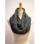Anytime Scarf Women's Chunky Grey Cable Knitted Infinity Loop Circle Scarf - CY11BFD9HN9