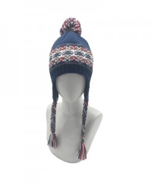 Ofoot Adult Child Knitted Winter Braids in Women's Skullies & Beanies