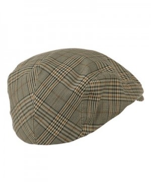 Mega Cap Khaki Plaid newsboy