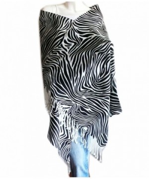 WHITE BLACK PRINTED PASHMINA SHAWL