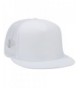 Otto Snap Round Flat Visor High Crown Mesh Back 5 Panel Trucker Snapback - White - CY12FN77OF5