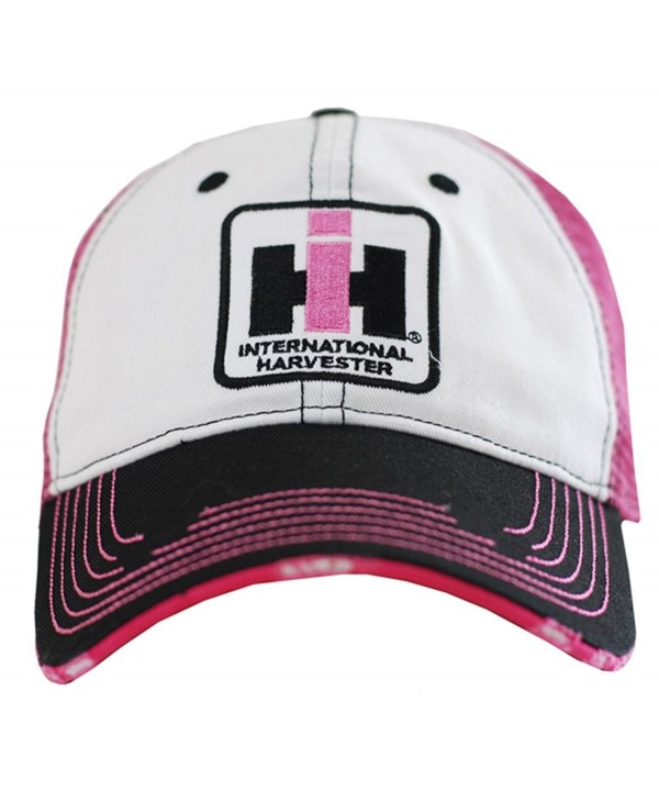 Case IH Two Tone Distressed Trucker Cap Womens Pink - C611C4YXAY9