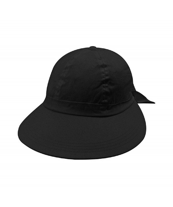 Black Wide Brim Peak Gardening Sun Hat - CW11L3CRYJV