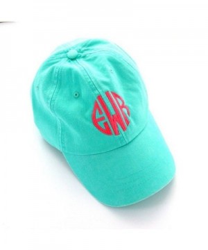 Mary's Monograms Woman's Monogrammed Mint Green Baseball Cap - CE12NA86SE0