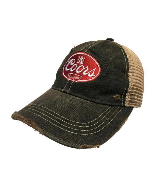 Coors Banquet Brewing Company Retro Brand Vintage Mesh Beer Charcoal Adj Hat Cap - C7182AG5YQ6