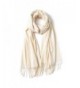 Kinikiss Women's Winter Scarf Soft Warm Long Ladies Wrap Shawl In Solid Color - Beige - CM187ILSK43