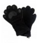 BearHands ThinsulateTM Fleece Mittens - with handy flap! (Adult) - Black - C311O520WGX