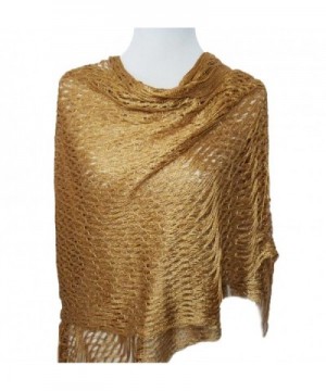 Womens Metallic Fishnet Acrylic Evening in Wraps & Pashminas