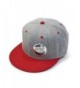 Premium Heather Wool Blend Flat Bill Adjustable Snapback Hats Baseball Caps - Red/Heather Gray - C3126IN1YD1
