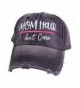 Loaded Lids Women's Mom Hair Don't Care Embroidered Baseball Cap - Grey/White/Pink - CT186WXUZT2