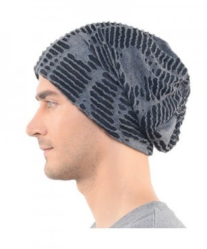 B070 Unisex Stylish Distressed Slouch Beanie Cap for Summer - Gray - CI12GXZLT75