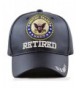 THE HAT DEPOT Official Licensed 3D Embroidered Soft Faux Leather Retired Cap - U.s.navy-navy - C212N73364D