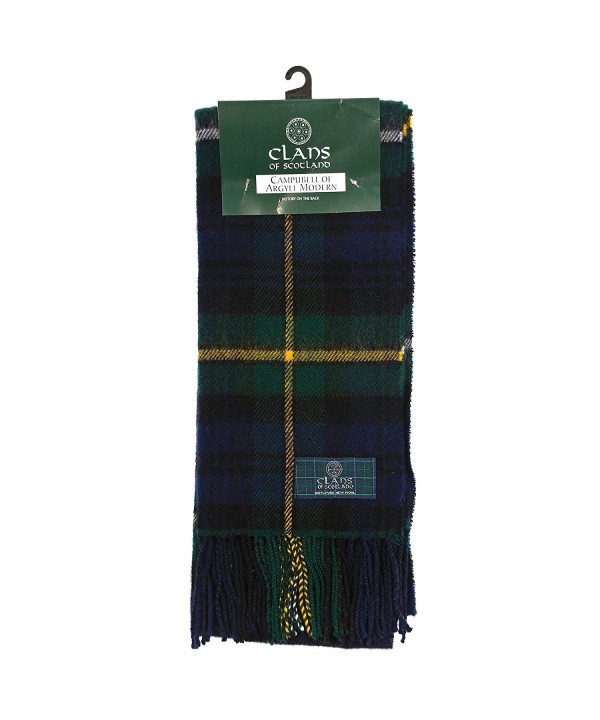 Clans Of Scotland Pure New Wool Scottish Tartan Scarf Campbell Of Argyll (One Size) - CL123BWQC8J