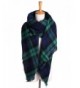 Womens Oversized Blanket Checked Pashmina in Cold Weather Scarves & Wraps