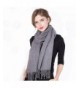 Zegailian Women Wraps Winter Warm Cashmere Imitation Solid Color Fashion Scarves - Dark Gray - CZ186XMTYR9