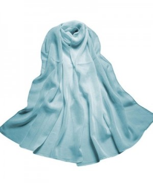 Creazy Fashion Lady Gradient Color Long Wrap Women's Shawl Chiffon Scarf Scarves - Sky Blue - CZ12HF67DJT