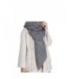 Winter Warm Plaid Blanket Scarf Oversized Shawl Cape White and Black Plaid Best Gift - CN187R9LLE6