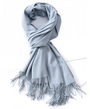 Cindy & Wendy Womens Large Soft Cashmere Feel Pashmina Shawls Wraps Winter Scarf - Ss-light Grey - CR188MI2CT7