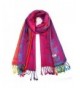 Welcomeuni Hot Lady Women Double Sided Elephant National Wind Scarf Wrap Shawl - Hot Pink - CM12876412X