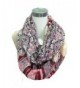 FLOWER PATTERN SCARF INFINITY STYLE S2-05 BURGANDY - CS126IRHXHD