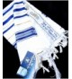 Kosher Tallit acrylic 45x180cm Stripes