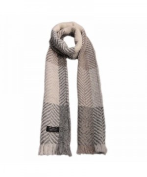 John Branigan Weavers Beige Herringbone Scarf- Made in Ireland - CN185IGCIT4