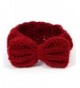 Sporealth Winter Bow Knitted Headband Cable Headband - Wine - CS12OBK1IFC