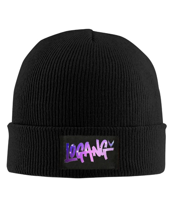 Logang Beanie- Thick Soft Stretch Warm Unisex Daily Knit Hat/Cap - Black - CW1886U2MD8