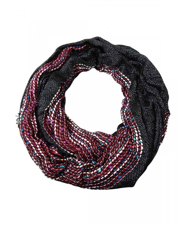 Collection Eighteen Women's Metallic Woven Infinity Scarf - Black / Multi - C8126MHQW4T