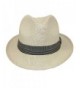 Dorfman Pacific Fedora Ribbon Natural in Men's Fedoras