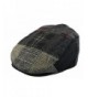 Mens Winter Plaid Tweed Flat Ivy Driver Hat Cabbie Patch Work Ivy Cap M- L- XL - Black(1579) - CM126LDN8P5