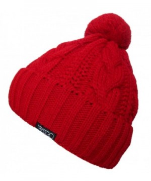YUTRO Fashion Classic Cable Wool Knitted Winter Ski Beanie Hat - Red - CU11K4273XX