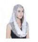 Infinity Scarf Mantilla - Catholic Veil Church Veil Head Covering Latin Mass - White - CC184W43GKW