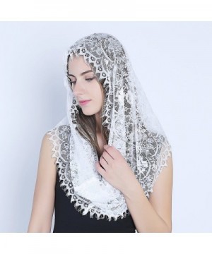 White Infinity Scarf Mantilla Catholic