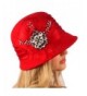 Winter Feathers Rhinestones Hat Adjustable